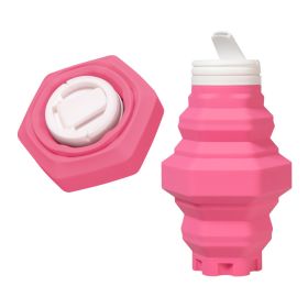 Silicone Folding Cup Foldable Collapsible Telescopic Water Bottle Outdoor Travel Children Cups Teacups Ware Jug Drink Water Copa - 401-500ml - Pink