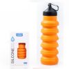 500ML Large Capacity Silicone Sports Water Bottle Outdoor Folding Water Cup For Climbing Travel - as picture4