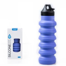 500ML Large Capacity Silicone Sports Water Bottle Outdoor Folding Water Cup For Climbing Travel - as picture3