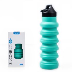 500ML Large Capacity Silicone Sports Water Bottle Outdoor Folding Water Cup For Climbing Travel - as picture