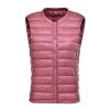 Women's Ultra Light Duck Down Vest Autumn Winter Warm Round Collar Sleeveless Coat 2019 Light Weight Korean All Match Thin Vests - Pink - XL