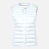 Women's Ultra Light Duck Down Vest Autumn Winter Warm Round Collar Sleeveless Coat 2019 Light Weight Korean All Match Thin Vests - white - M