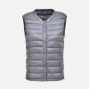 Women's Ultra Light Duck Down Vest Autumn Winter Warm Round Collar Sleeveless Coat 2019 Light Weight Korean All Match Thin Vests - Gray - XXXL