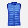 Women's Ultra Light Duck Down Vest Autumn Winter Warm Round Collar Sleeveless Coat 2019 Light Weight Korean All Match Thin Vests - royal blue - XXXL