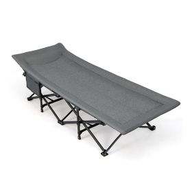 Outdoor Car Traveling Folding Camping Cot for Adults - Gray - Camping Cot