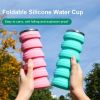 480ml Foldable Silicone Water Cup Creative Protable Travel Cycling Running Water Bottle Folding Outdoor Sports Kettle Drinkware - 480ml - 03