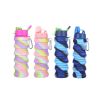 500ML Large Capacity Silicone Sports Water Bottle Outdoor Folding Water Cup For Climbing Travel - as picture4