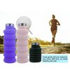 500ml outdoor retractable water bottle portable collapsible silica gel sports cup - as shown - A02 500ML