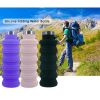 500ml outdoor retractable water bottle portable collapsible silica gel sports cup - as shown - A01 500ML