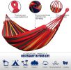 Outdoor Garden Camping Hammock With Straps;  Durable Hammock Holds - Red - 280*80cm