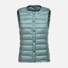 Women's Ultra Light Duck Down Vest Autumn Winter Warm Round Collar Sleeveless Coat 2019 Light Weight Korean All Match Thin Vests - lake blue - XXXL