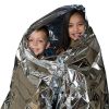 Windproof Emergency Blanket; Outdoor Survival First Aid; Military Rescue Kit; Waterproof Foil Thermal Blanket For Camping Hiking - Golden