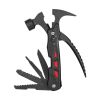 Multi-function Hammer Camping Gear Multitool Portable Outdoor Survival Gear Emergency Life-saving Hammer Escape Tool - Black