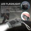 3 LED Hand Pressing Dynamo Crank Power Wind Up Flashlight Torch Light Hand Press Crank Camping Lamp Light for Outdoor Home - Grey