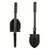 1pc Portable Foldable Camping Shovel - Multifunctional Hiking Tool for Entrenching, Digging, and Cleaning - Black