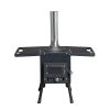 Wood Camping Stove Black 57.5*31*37cm - as Pic