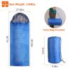 Camping Sleeping Bags for Adults Teens Moisture-Proof Hiking Sleep Bag with Carry Bag for Spring Autumn Winter Seasons - Royal Blue