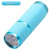 Glow In Dark Flashlight; Rubber Coated Mini 9 LED Flashlight; Portable Handy Light For Camping; Hiking; Night Reading; Cycling; Backpacking - 4Colors