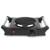 1000W Electric Single Burner Portable Heating Hot Plate Stove Countertop RV Hotplate with 5 Temperature Adjustments Portable Handles - Single Burner -