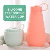 500ml Large Capacity Silicone Folding Water Bottle High Temperature Resistance Outdoor Sports Bottle Travel Portable Cup - 500ML - 02